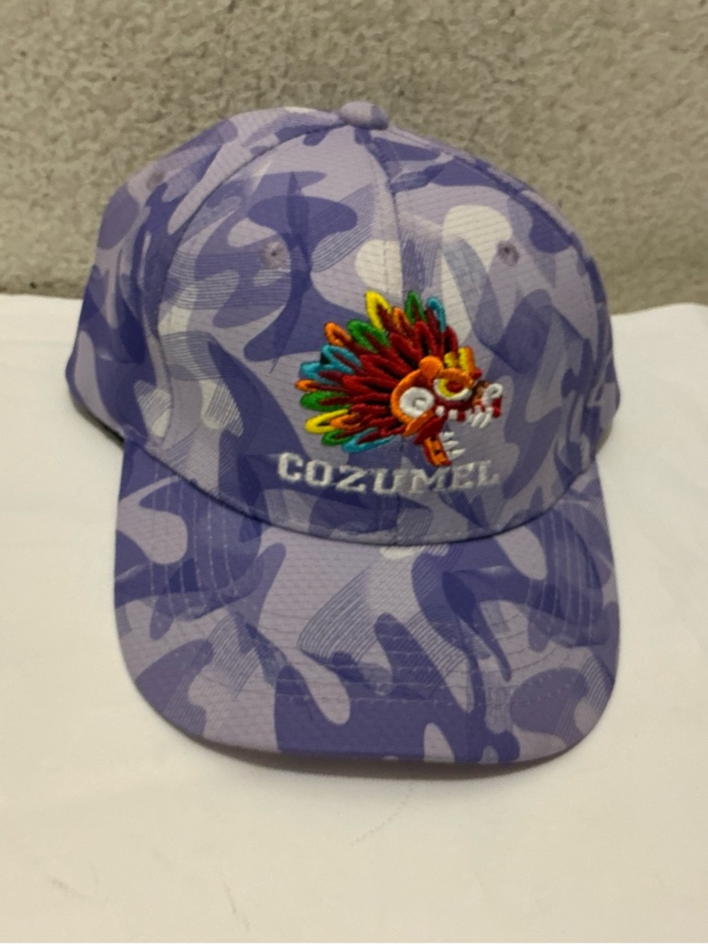 Genesis Cozumel Purple Camo Baseball Cap with Embroidered Accents